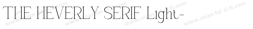 THE HEVERLY SERIF Light字体转换
